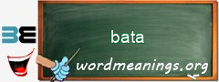 WordMeaning blackboard for bata